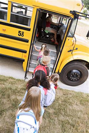 Children Entering Bus 